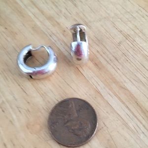 Sterling huggie earrings